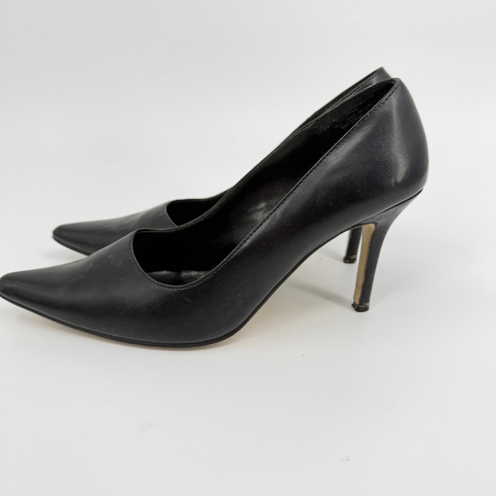 Pierre Dumas Pointed Toe Pump Stiletto Modern Women Size 11M Black